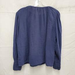 Velvet By Graham & Spencer100% Cotton Blue Gauze Blouse Size XS alternative image