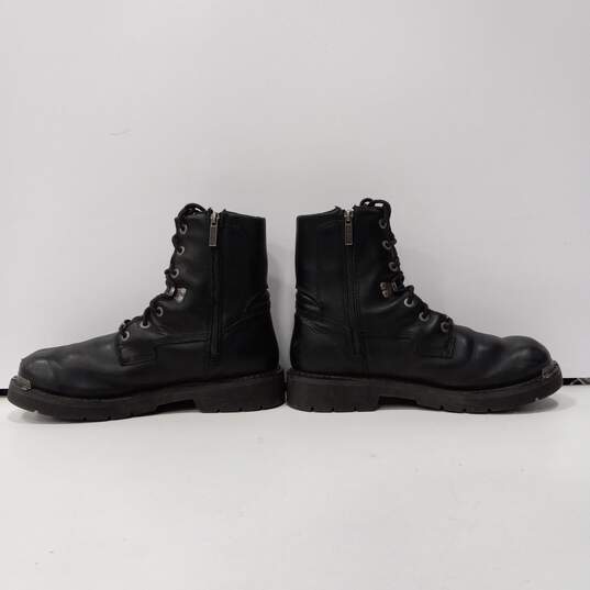 Men's Black Leather Boots Size 10M image number 2