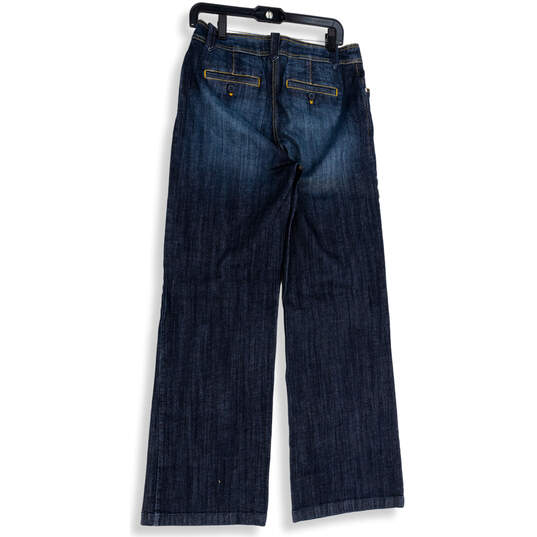 NWT Womens Blue Denim Medium Wash Stretch Wide Leg Jeans Size 6 image number 2