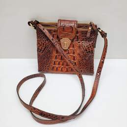 Brahmin Mojito Melbourne Leather Crossbody Purse Compact Wallet 7.5in x 7in