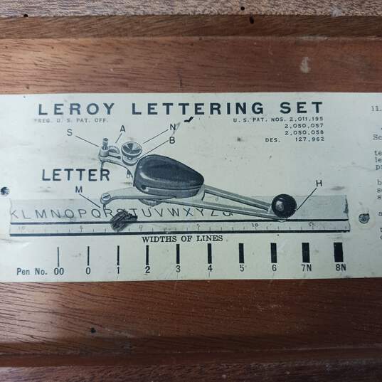 Leroy Lettering Set In Wooden Box image number 3