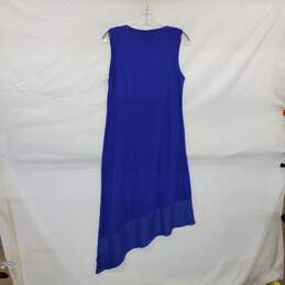 Tommy Bahama Cobalt Blue Cotton Hi-Low Tea Length Dress WM Size M NWT alternative image