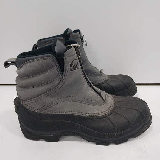 Sorel Men's Gray Barn Zip Snow Boots Size 10 image number 3