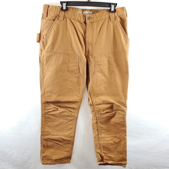 Carhartt Men Brown Utility Straight Fit Pants Sz 38 image number 1