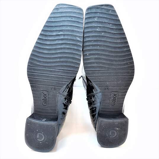Gabor Croc Embossed Men Boots Black Size 6.5 image number 5