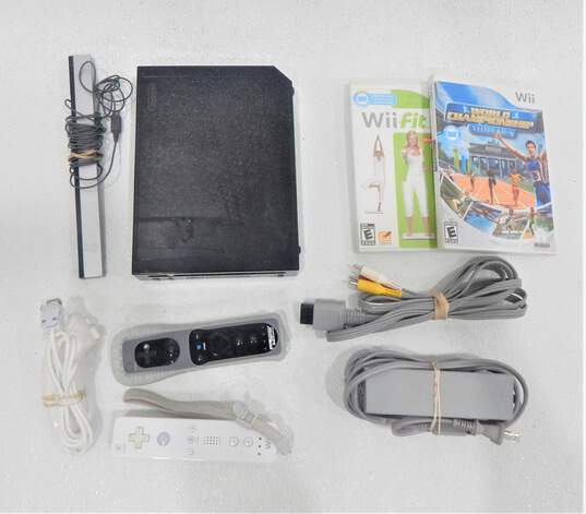 Nintendo Wii W/ 2 Games, 2 Controllers, 1 Nunchuk, Wii Fit Plus image number 1