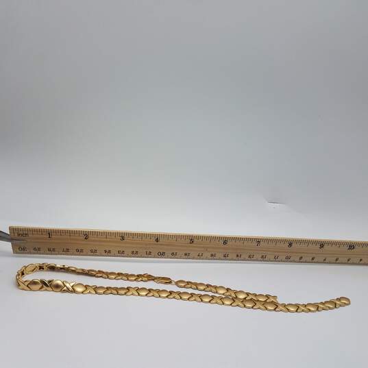 Super Rare Tiffany  & C 10k Yellow Gold 16 Inch XOXO 8mm Necklace For Repair 13.3g image number 8