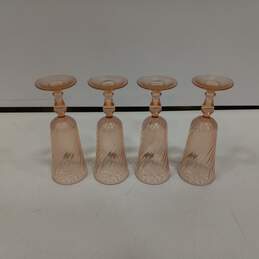 Bundle Of 4 Luminarc Verrerie D'Arques Pink Glass Flutes alternative image