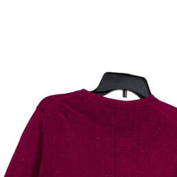 Womens Purple Sparkle Long Sleeve Front Button Cardigan Sweater Size Small alternative image