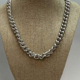Designer Kendra Scott Silver-Tone Toggle Clasp Curb Chain Necklace