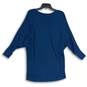 Ellen Tracy Womens Blue Round Neck 3/4 Dolman Sleeve Pullover Sweater Size M image number 2