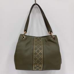 Michael Kors Olive Green Studded Leather Handbag