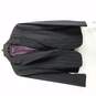 John Meyer Women Black Purple Pinstripe Button Up Blazer Jacket L 14 NWT image number 1