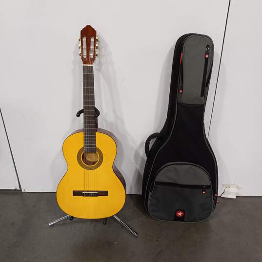 Lucero 6-String Acoustic Guitar & Road Runner Soft Travel Case Model LC100 image number 1