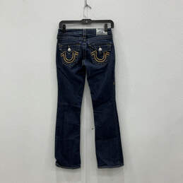 Womens Blue Denim Medium Wash 5 Pocket Design Bootcut Jeans Size 25 alternative image