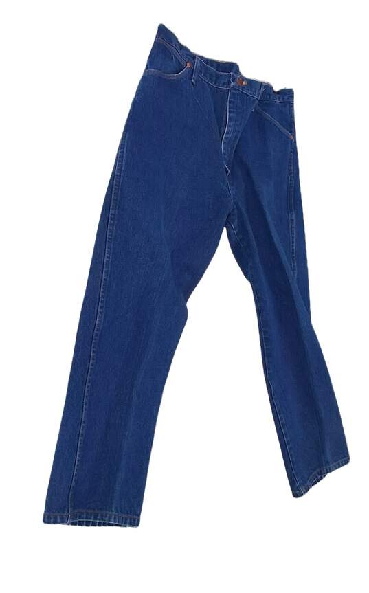 Mens Blue Medium Wash Pockets Denim Straight Leg Jeans Size 36x30 image number 2