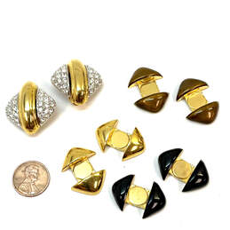 Designer Joan Rivers Gold-Tone Rhinestone Interchangeable Clip-On Earrings alternative image