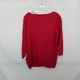Lane Bryant Red Applique Embellished Shoulder Knit Top WM Size 18/20 NWT alternative image