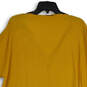 Womens Yellow Heather V-Neck Short Sleeve Pullover T-Shirt Size Large image number 4