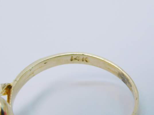 14K Yellow Gold Pearl Toi Et Moi Ring 1.7g image number 5