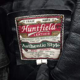 Huntfield Men's Black Leather Coat Size Large alternative image
