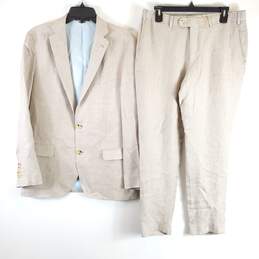 Indochino Men Beige 2 Pc Suit Sz 48
