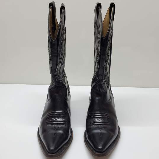 Men's Jhon Davis Cowboy Western Black Boots Approx. Size 8.5 image number 2