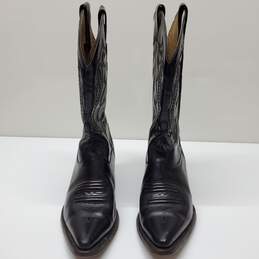 Men's Jhon Davis Cowboy Western Black Boots Approx. Size 8.5 alternative image
