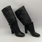Vince Camuto Womens Black Leather Round Toe Tall High Heel Boots Size 7 image number 2