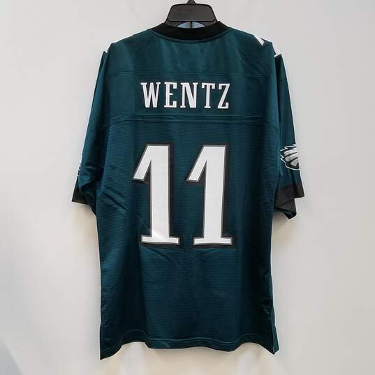 NWT Fanatics Mens Green Philadelphia Eagles Carson Wentz #11 Jersey Size L image number 1