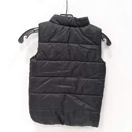 Puma Kids Black Button Up Puffer Vest Size 7 alternative image