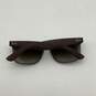 Womens Justin RB4165 Brown Frame Gray Green Gradient Lens Rectangle Sunglasses image number 4