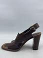 Authentic Prada Brown Slingback Heels W 6.5 image number 2