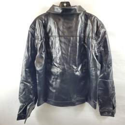 Emporio Collezione Men Black Faux Leather Jacket XL NWT alternative image