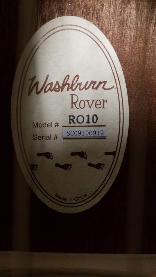 Washburn Rover RO10 Acoustic Travel Guitar With Case image number 4