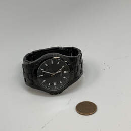 Designer Fossil AM-4034 Black Stainless Steel Round Dial Analog Wristwatch alternative image