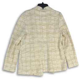 Nanette Lepore Womens Cream Tweed Long Sleeve Open Front Blazer Jacket Size 14 alternative image