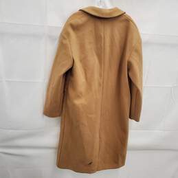 Topshop Women's Brown Polyester Blend Double Breasted Overcoat Size 10 NWT alternative image