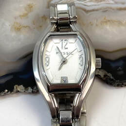 Designer Fossil ES-2185 White Dial Stainless Steel Quartz Analog Wristwatch