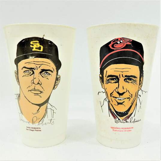 Vintage 1970s 7-Eleven MLB Baseball Player Slurpee Cups Lot of 14 image number 6