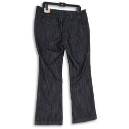 NWT Womens Black Flat Front Pockets Straight Leg Trouser Pants Size 14 alternative image