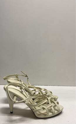 BALLY Italy Vilaine Patent Leather Cage Sandal Heels Shoes Size 10