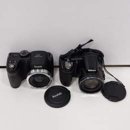 Pair Of Cameras: Nikon Coolpix L830 And Kodak Pixpro AZ252 DSLR Digital Cameras