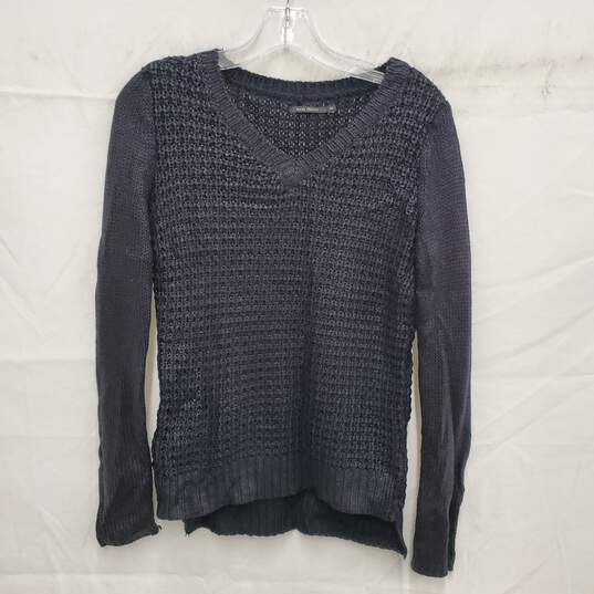 Ellus Tricot WM's 100% Acrylic Black Knit V-Neck Sweater Size S/P image number 1