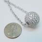 Judith Ripka 925 Sterling Silver CZ Ball Bead Pendant Necklace 16.3g image number 4