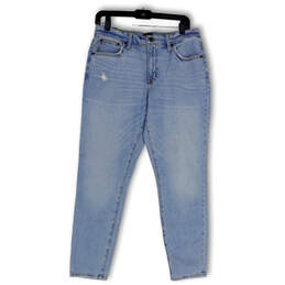 NWT Womens Blue Denim Stretch Light Wash Pockets Skinny Leg Jeans Size 29