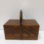 Fold-Out Wooden Sewing Box image number 1