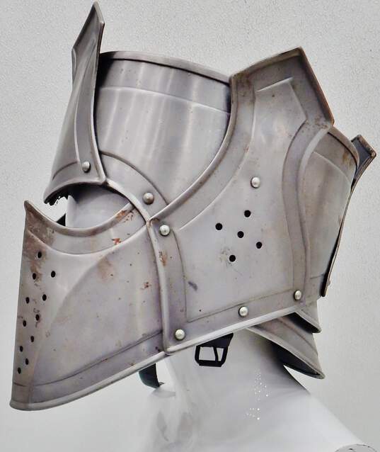 Medival Steel Replica Crusader Knights Armor Helmets & One Gaunlet Armor Glove image number 3