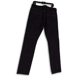 NWT Mens Blue Denim Dark Wash Pockets Stretch Straight Jeans Size 32x34 alternative image