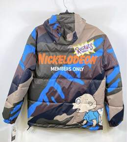 NWT Members Only Nickelodeon Mens Multicolor Long Sleeve Puffer Jacket Size S alternative image